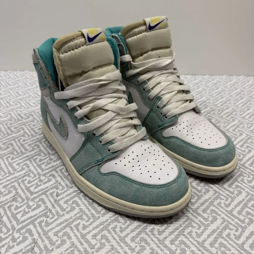 Nike Air Jordan 1 Retro High OG Turbo Green GS 575441-311 Size 6Y No Box Used